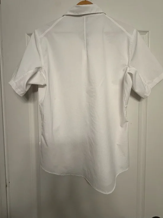 Lululemon Airing Easy Short Sleeve Shirt M White Short Sleeve Stretch - Picture 2 of 4